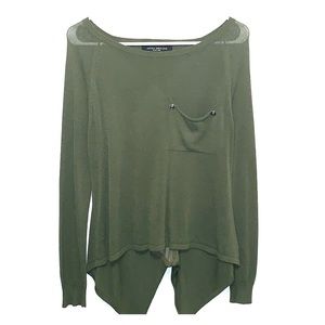 AKIRA Chicago Army Green Sweater